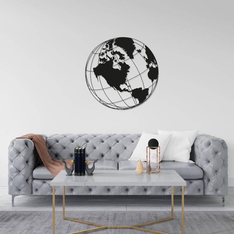 Our Home is the World Metal Wall Art
