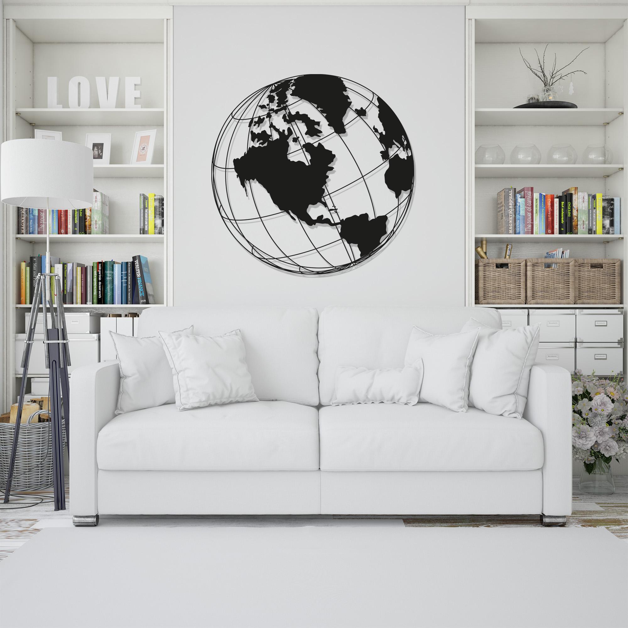 Our Home is the World Metal Wall Art