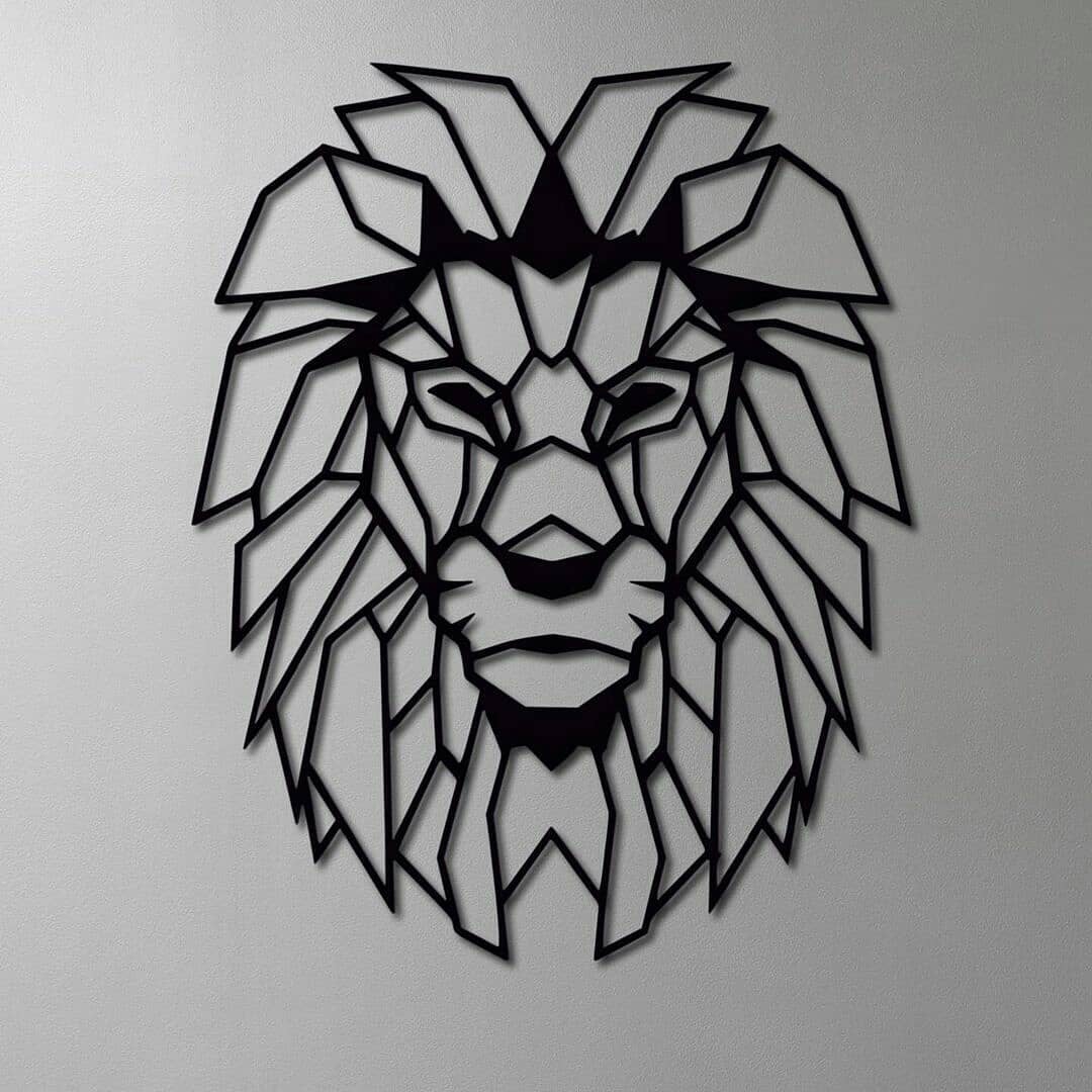 Lion Head Metal Wall Art